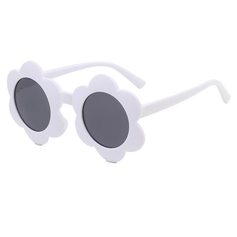 

2025 UV400 Children s sunglasses for boys and girls, fashionable sunflowers, retro frosted personalized sunglasses for babies белый