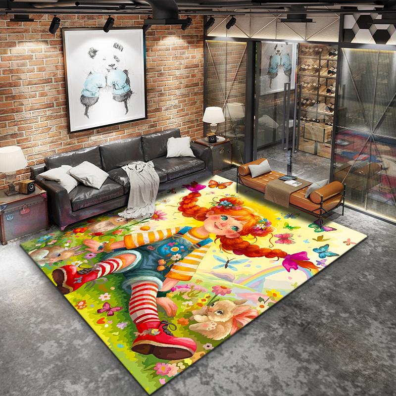 Pippi Carpet Rug For Living Room Bedroom Home Sofa Decoration Kids Play Nonslip Floor Mat