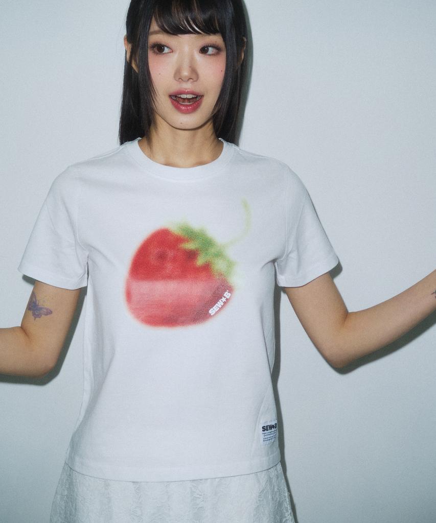 Ssobi Bubble Berry Semi-Crop Short Sleeve Tee
