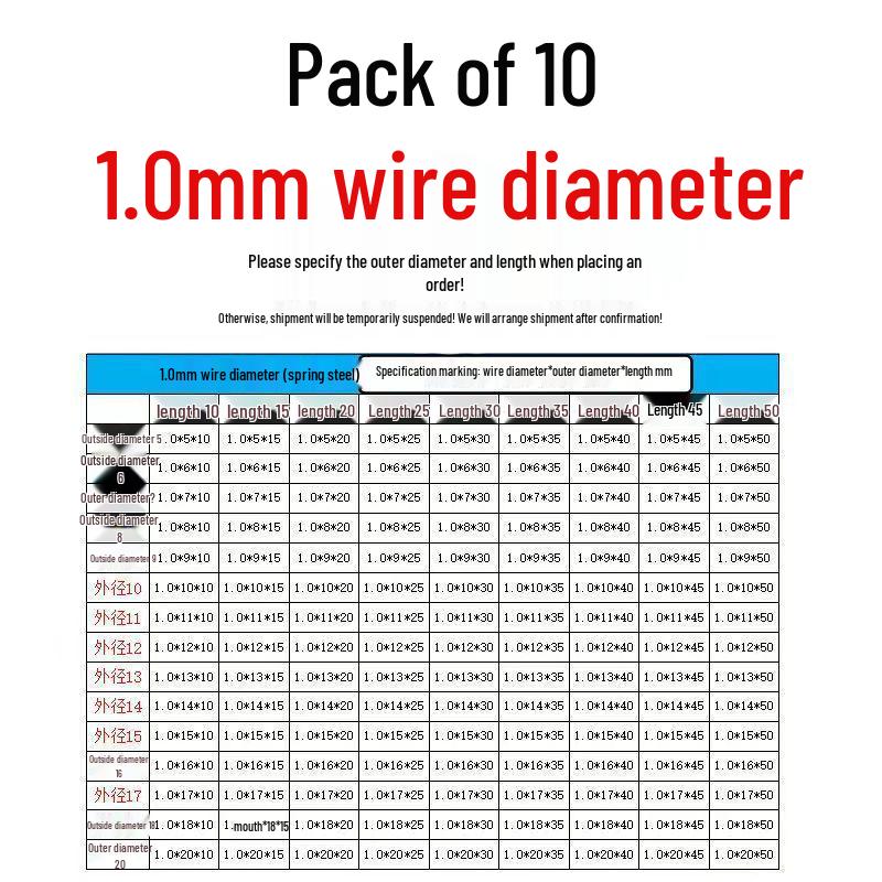 Sprężyna ściskana ze stali nierdzewnej 304 o wysokiej sprężystości