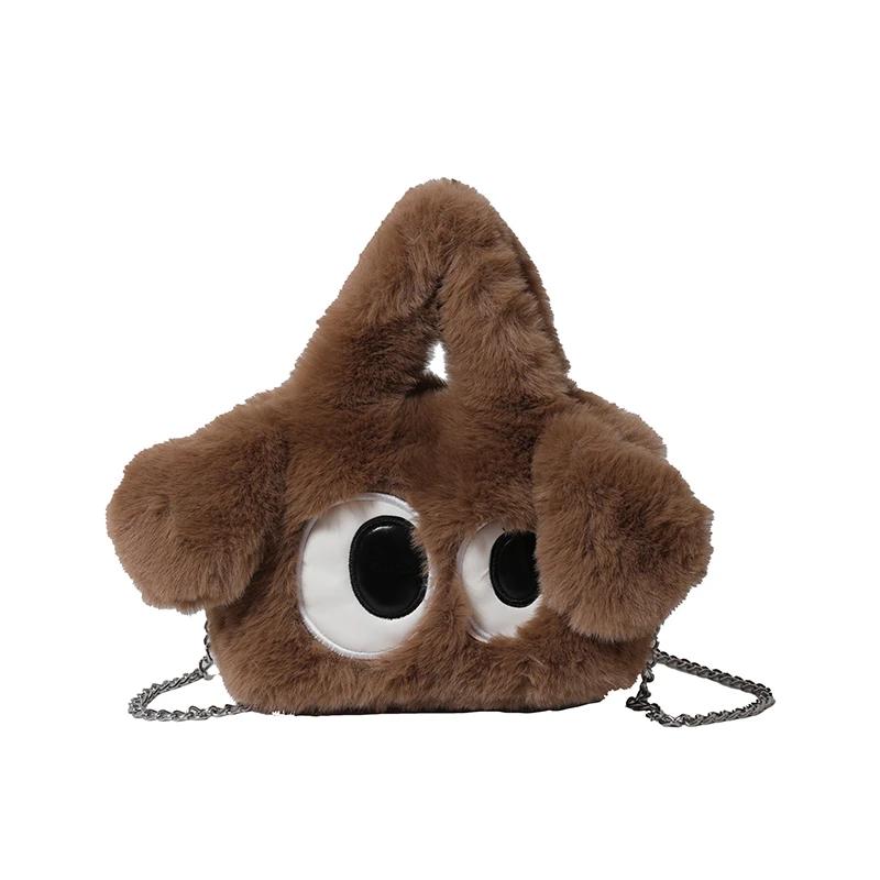 

Бархатная сумка через плечо для женщин, однотонная сумка через плечо, универсальная, в стиле вестерн, модная, мягкая, пушистая, с подвесками, новая