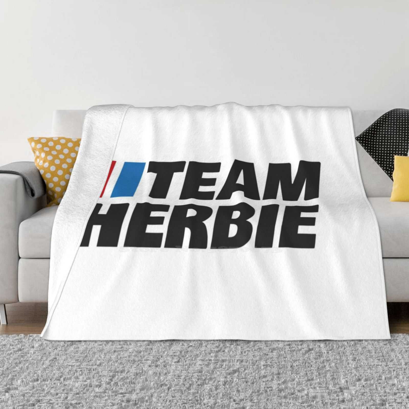 Team Herbie ( Text Design ) Best Selling Room Household Flannel Blanket Herbie Love Rides Again Goes To Monte Carlo Goes 30x40in
