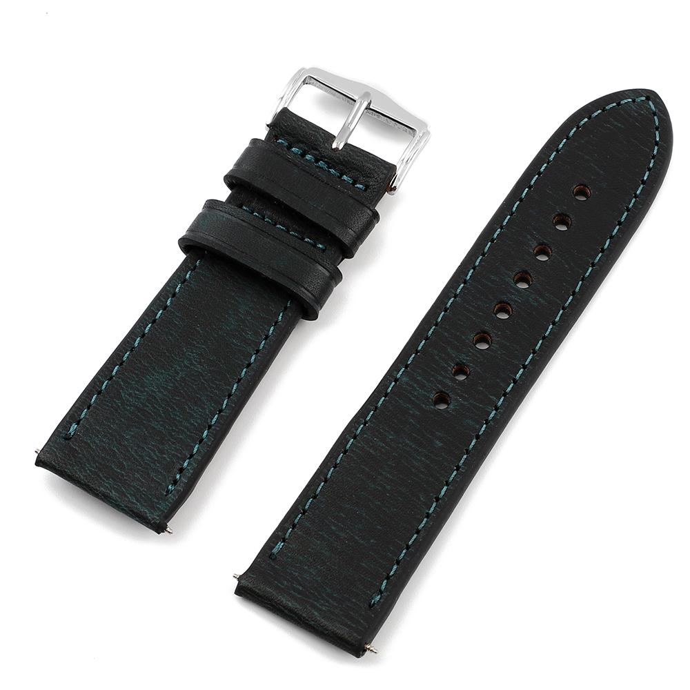 

Retro Leather Watch Strap 24mm Cowhide Handmade Watch Bands Bracelet Replacement Wistband Coffee Black Brown Blue Red Yellow синій