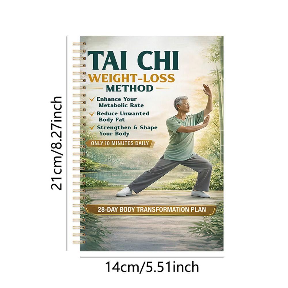 Afvallen Tai Chi Oefenboek Geïllustreerde Progressieve Planner Dagboek Senioren
