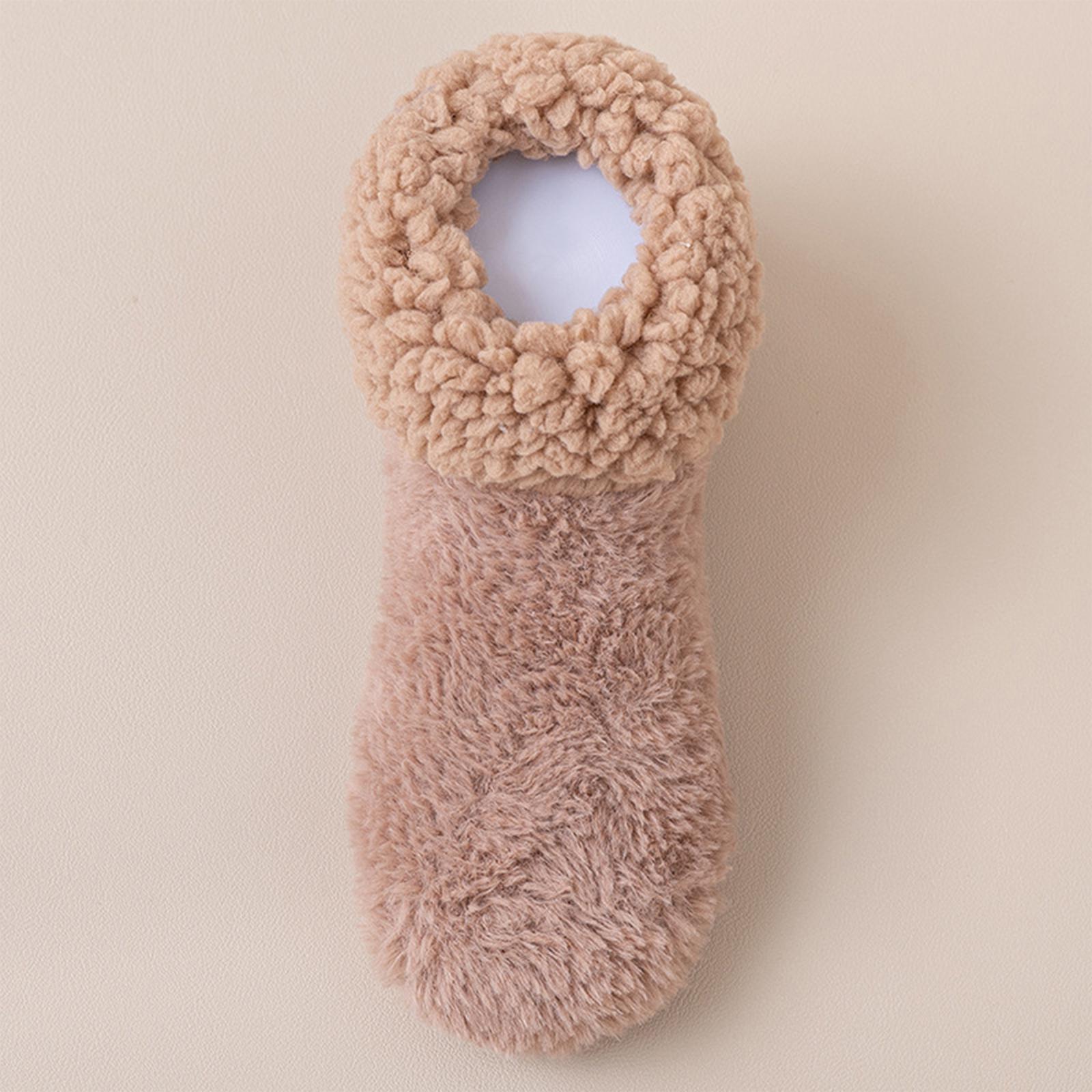 

Женские носки-грелки для ног, носки средней длины, сокровище-грелка для ног, теплые носки для пола из овечьей шерсти One Size кофейный