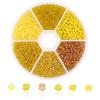 Handmade Mixed-Color Seed Beads Set: 6-Compartment Box for DIY Bracelets and Necklaces