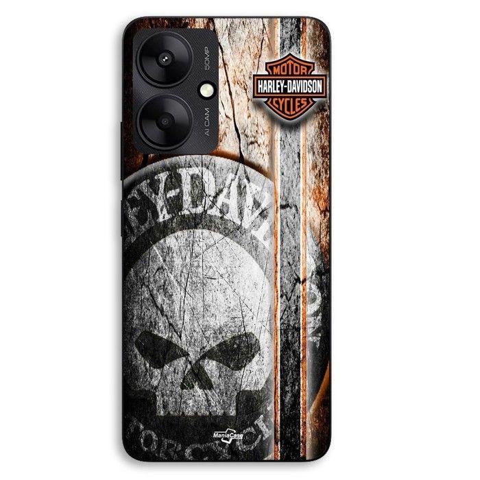 Coque Pour Xiaomi Redmi 13C 5g Harley Davidson tête de mort vintage Maniacase