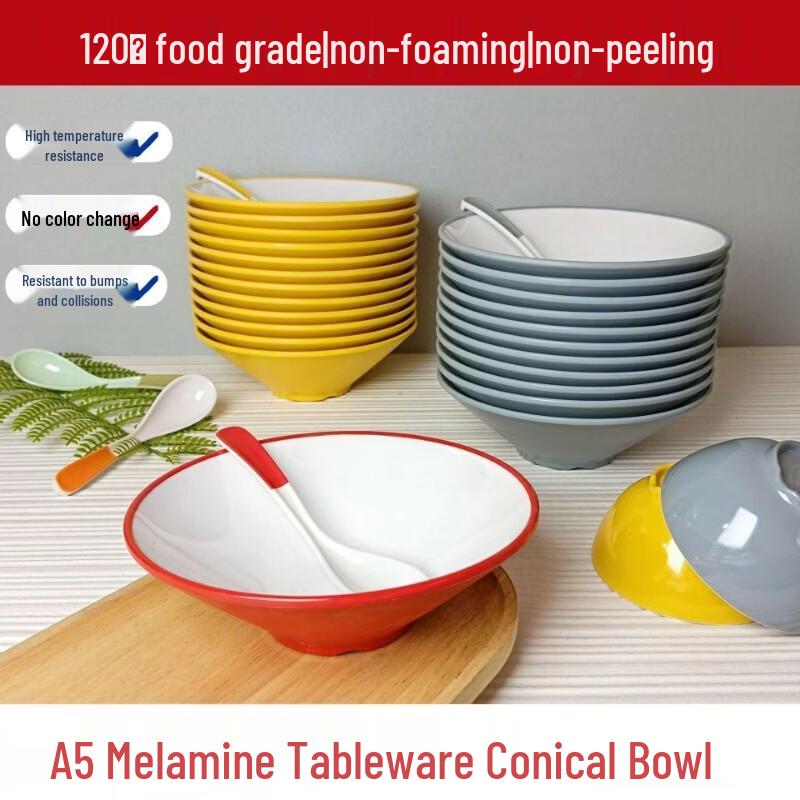 777 Melamine Two-Tone Conical Noodle Bowl