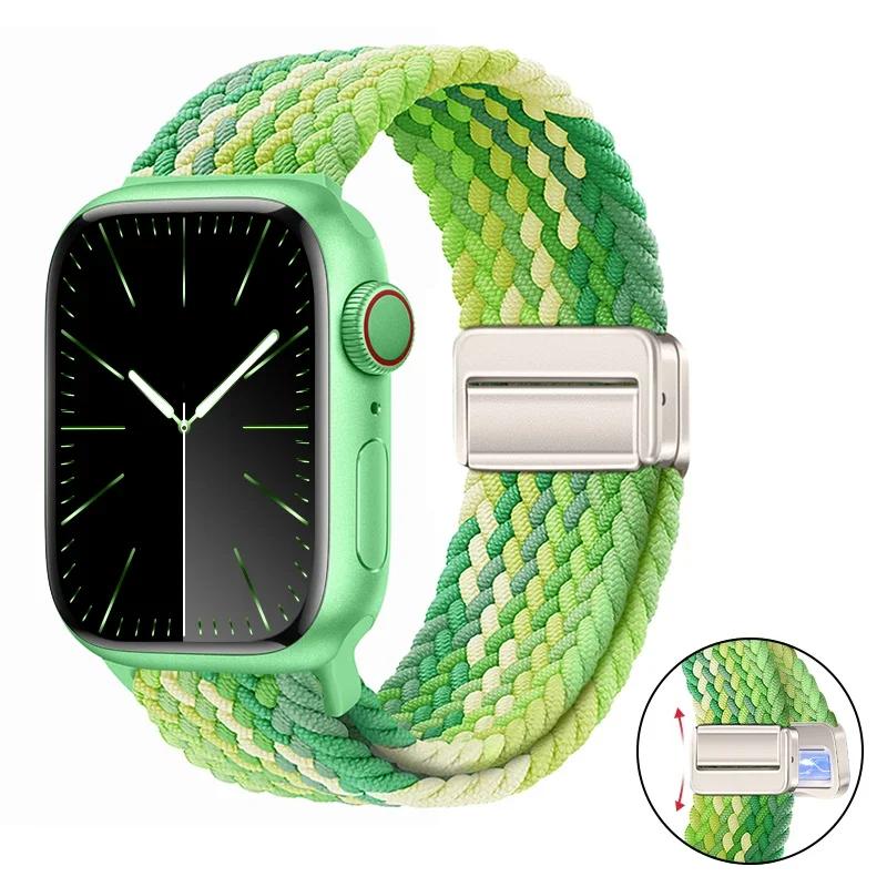 Nylon Bracelet for Apple Watch Band 10 9 8 7 46mm 42mm 45mm 41mm Ultra 2 49mm Strap for iWatch Series 6 5 4 3 SE 44mm 40mm Strap