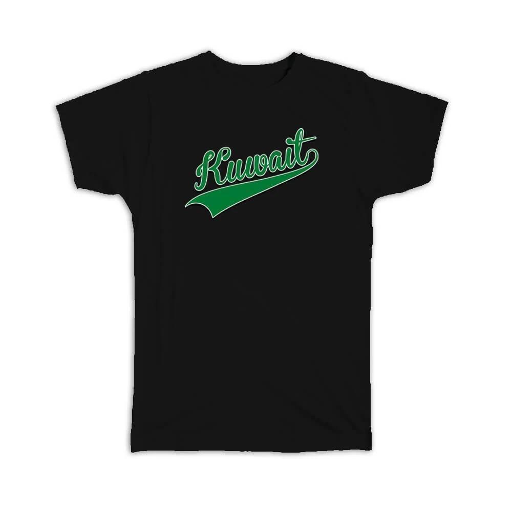 

Gift T-Shirt : Kuwait Flag Varsity Script Baseball Beisbol Country Pride Kuwaiti 3XL