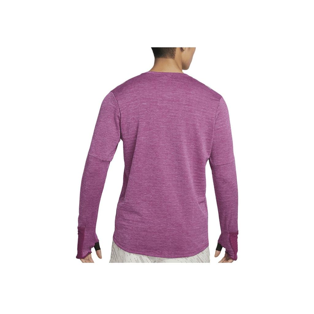Nike Solid Color Sport Crew Neck Long Sleeve T-Shirt Men Tops Purple DD5650-653