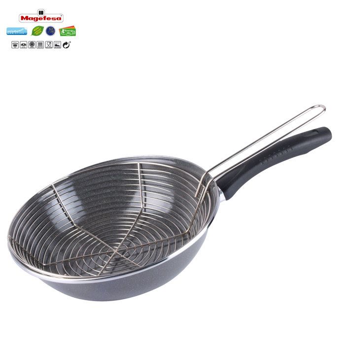 Poêle À Frire Avec Panier 26 Cm Magefesa PARMA Gris 01101878