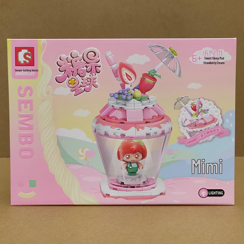 Sylvanian Families Candy Planet Pink Heart Building Blocks - Cute Birthday Gift for Girls