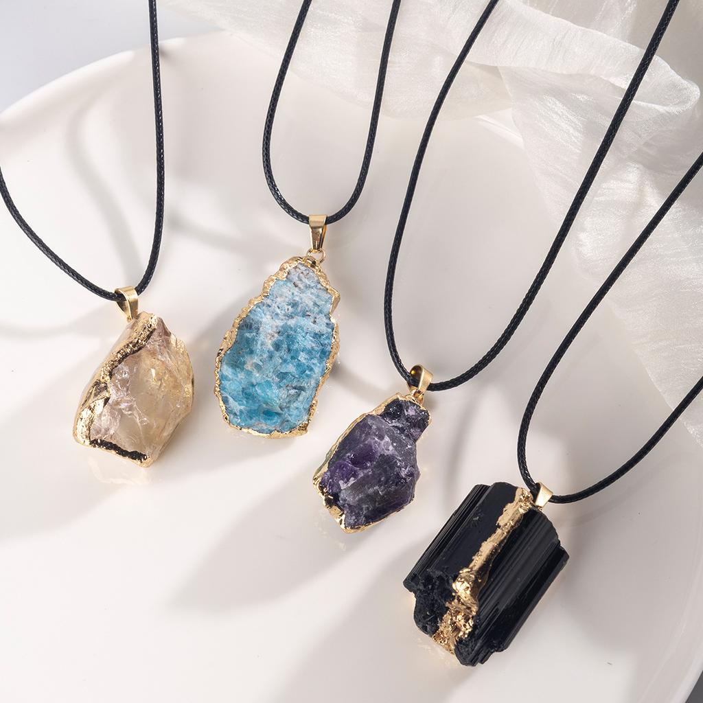 Natural stone irregular pendant, Baroque amethyst shaped necklace, jewelry,Christmas gift, Stocking stuffers, Valentine's Day gift, girlfriend gift