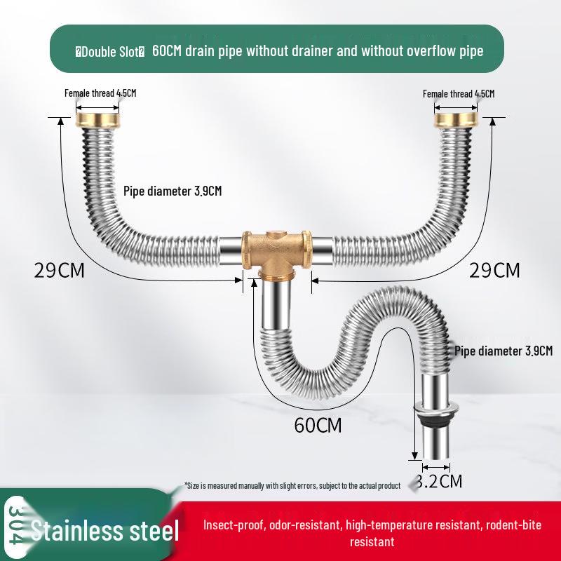 

Taiyouqian Double Bowl Sink Drain Kit