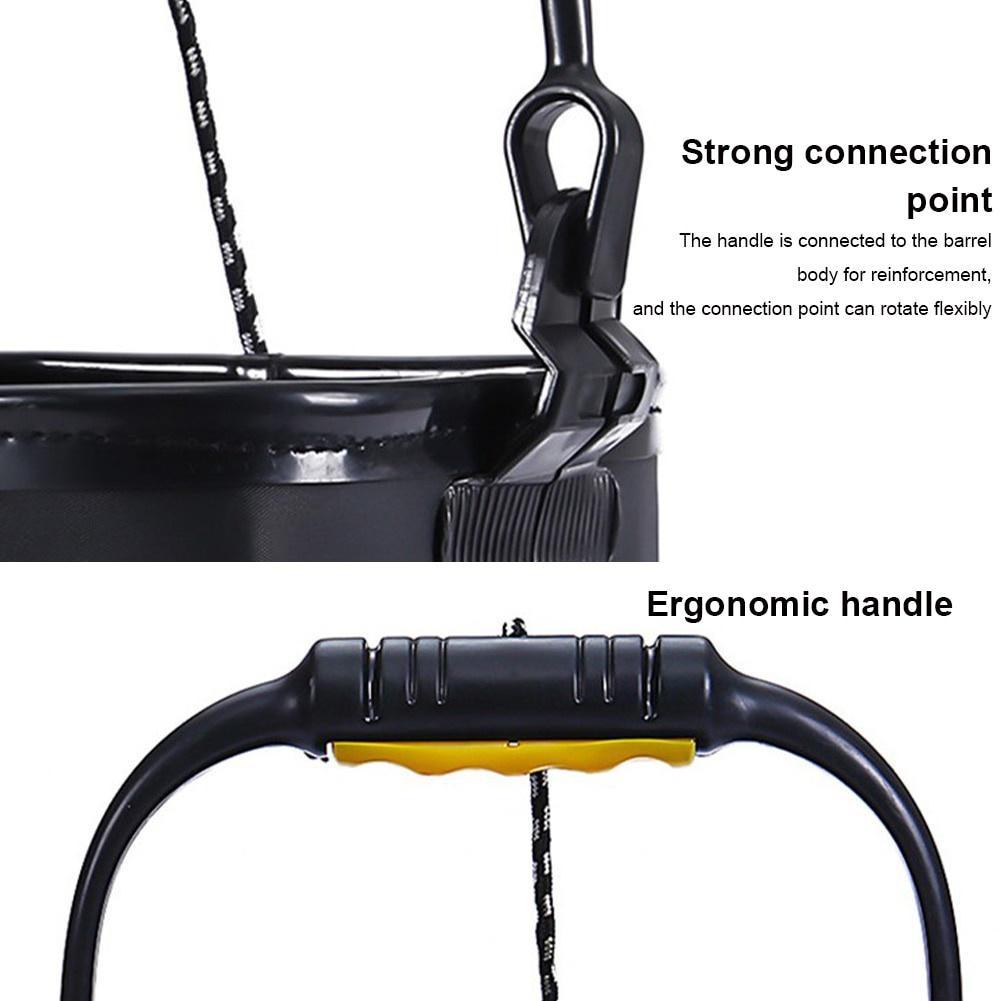 Outdoor Fishing Bucket EVA Thick Live Fish Bucket Foldable Fishing Bait Bucket with Rope/Handle Fishing Accessories