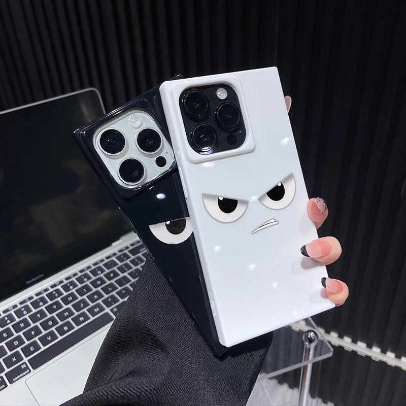 Fun and Fierce Expression Square Apple 17 Pro Mobile Phone Case iPhone15/16 Bright 13 Simple 12 Personality 14