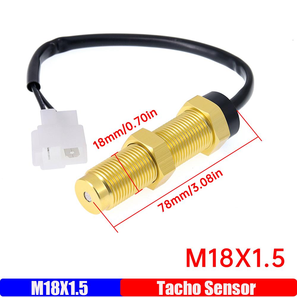 

7 Colors 85mm Gauge 3 IN 1 Tachometer Fuel Level Guage Voltage For Oil Level Sensor 0-190 ohm Auto Car Boat Yacht 12V Tacho Sensor M18X1.5