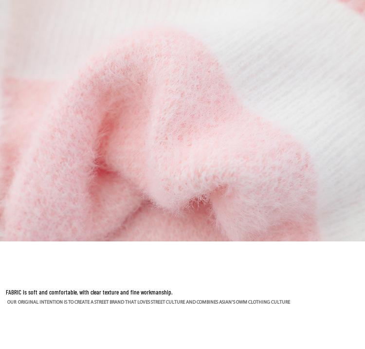 Men's High-End Gradient Color Sweater - Velvet, Round Neck, Long Sleeve Knit Pullover for Autumn/Winter.