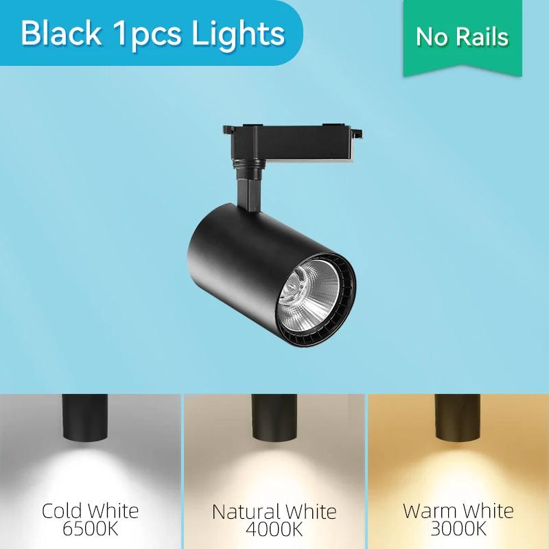 Spot Led Track Light 220V Ceiling Light COB Spotlight Rail Lamp Fixture for Living Room Clothing Store Full Set Track Lighting