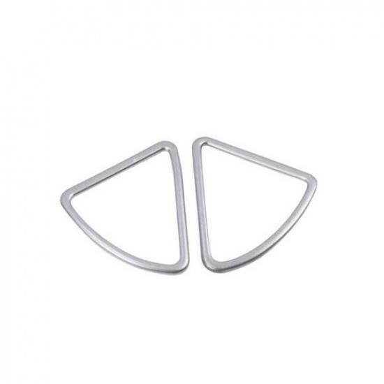 Matte Silver Air Outlet Vent Trim 2PCS For Ford Edge 2015- Dashboard Upper