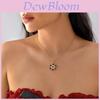 Christmas Snowflake Necklace And Earring Set With Colorful Rhinestones For Holiday Party Wear