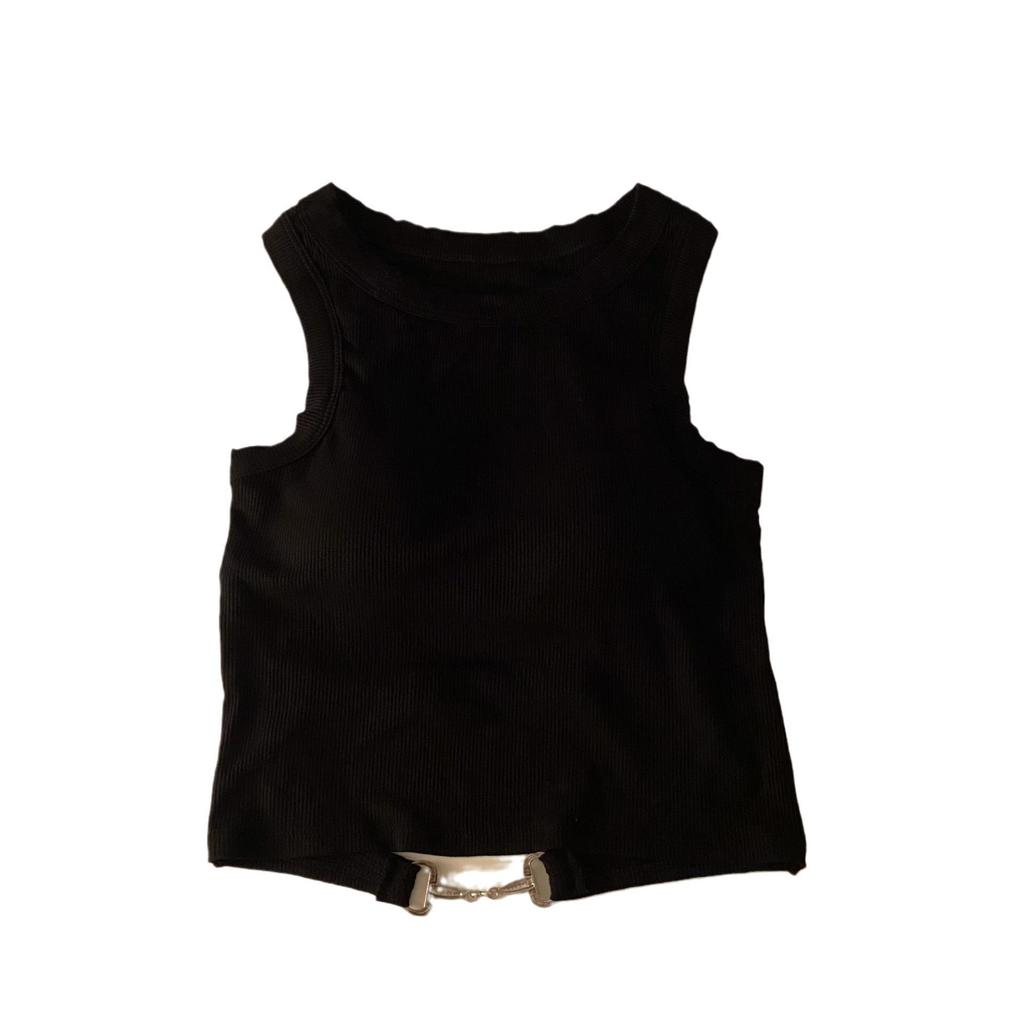 Top Canotta Donna Piccante Senza Schiena con Imbottiture sul Seno e Design a Bandeau