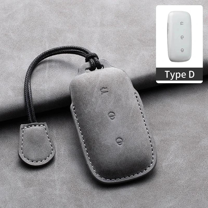 Leather Car Remote Key Case Cover for Geely Galaxy L7 2026 L6 MAX 1.5T Plus AIR PRO Protector Auto Key Fob Shell Keychain