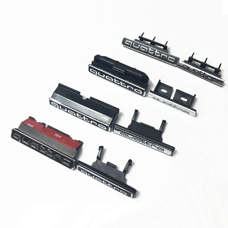 For Wszj8 A4L A5 A6L Q3 Q5 Quattro Front Grille Badge & Rear Trunk Emblem High-End Style Decoration Exterior Upgrade Accessories