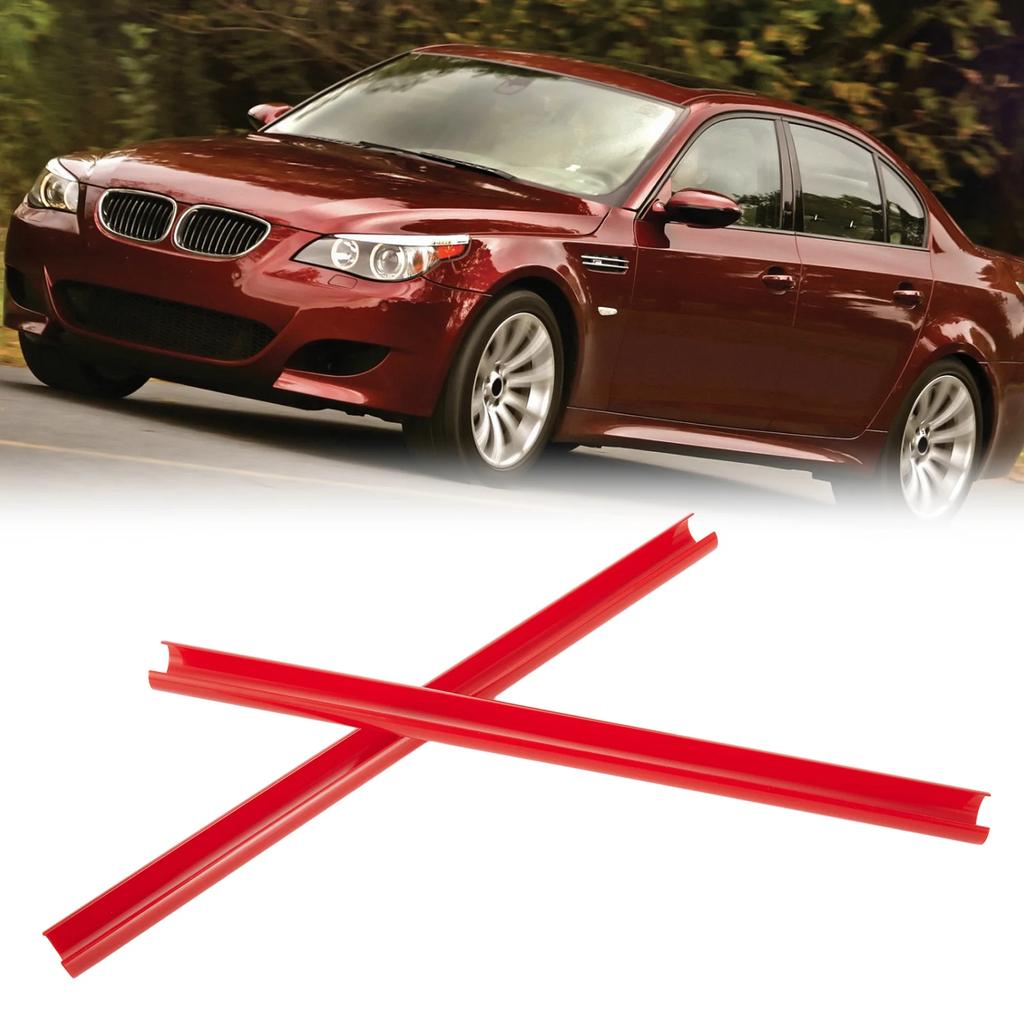2pcs Grill Bar V Brace For BMW E60 E65 E66 Front Grille Trim Strips Car Decorations Sticker Replacement Accessories