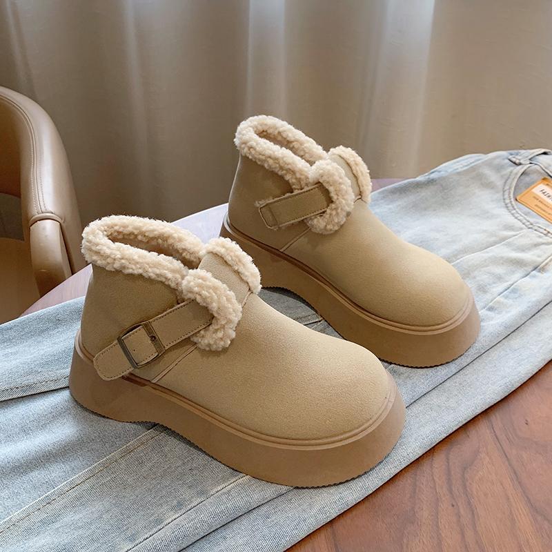 Winter Women'S Platform Snow Boots Fashion Thick-Soled Fleece-Lined Cotton Shoes For Woman Comfort Warm High-Top Boots For Women