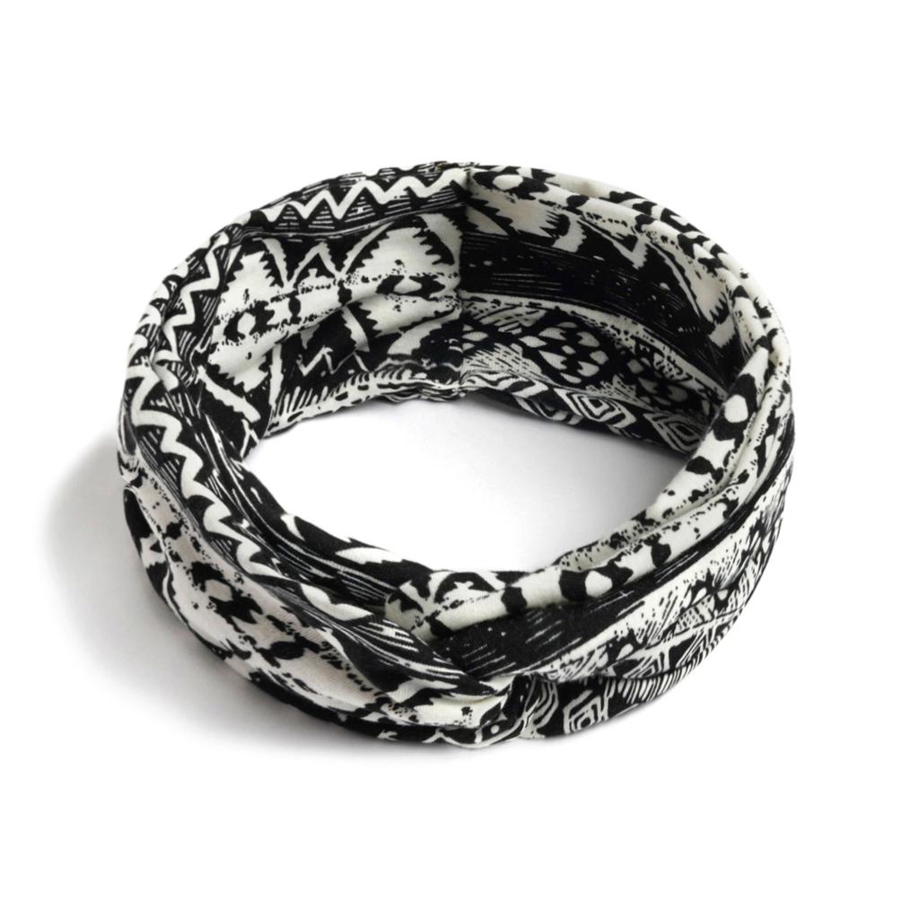 Bohemian Cross Knotted Headband Gypsy Yoga Sports Headband Wide Female Stretch Headband