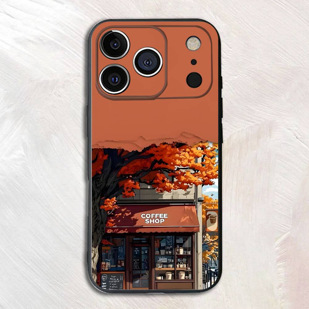 Nice Day Postcard Black Phone Case For IPhone 17 16 15 14 13 12 13 12 11 Pro Max Plus XS XR Silicone Soft Back Cover