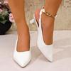 Fashion Ladies Shoes 2025 Summer Fashion Pointed Toe Women's Sandals High Heels Slip on Thin Heel Pumps Versatile New