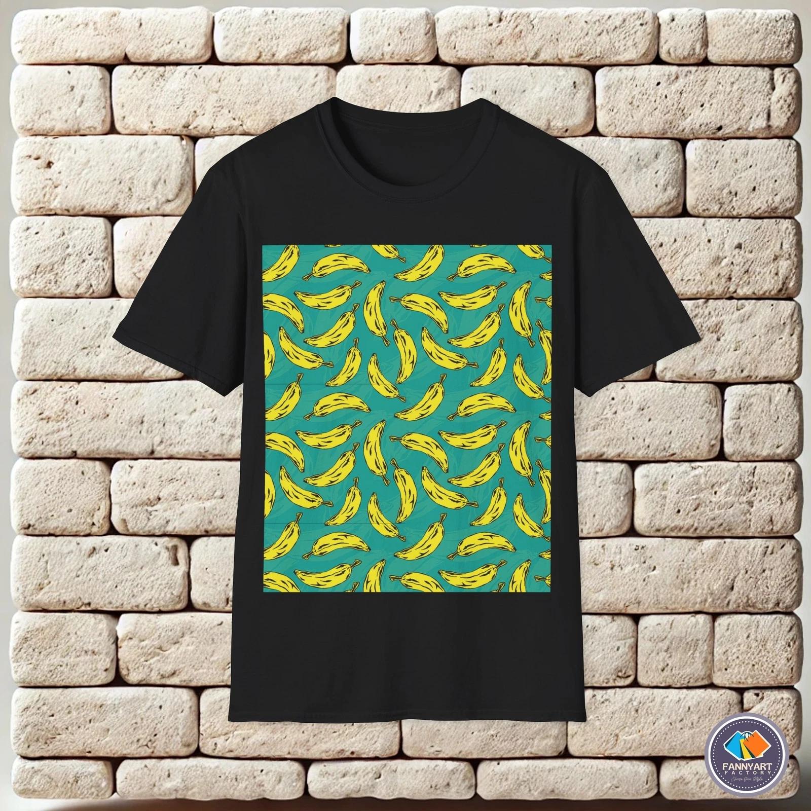 Banana Pattern Andy Warhol Pop-art Style Unisex T-Shirt L