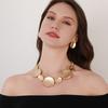 Fashion Women's Necklace Earrings Set Premium Geometric Metal Jewelry