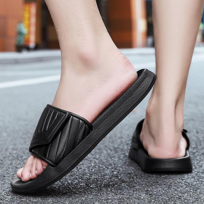 Fashion SYTK Men Slippers Indoor Beach Home Shoes Non-slip Plus Size 46 47 Increase Platform Summer Casual Fashion Slippers Soft Light E