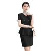 Women's Summer Short-Sleeved Suit: 2026 Professional Wear for Hosts/MCs, Beauty Salon Uniform