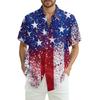 Men's Casual Casual Independence Day Print Short-sleeved Shirt