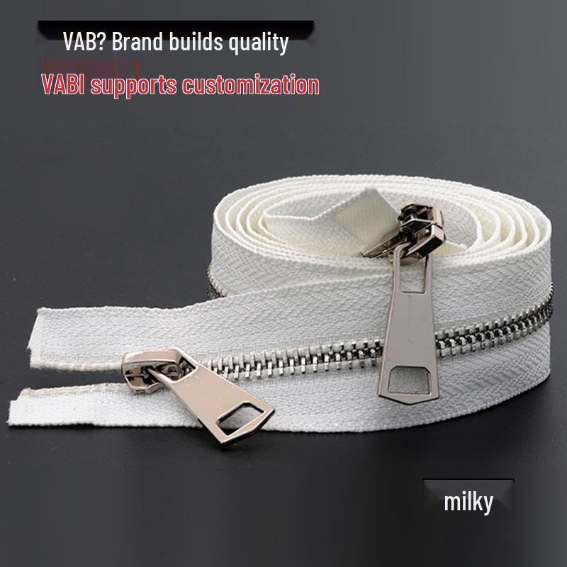 No. 5 Double Open End Metal Zipper for Down Jackets with Plastic Teeth and Sun Protection