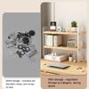 Desktop Storage Rack Office Supplies Organizers 3 Layers Acrylic Bookshelf Desk Holder Dormitory Book Shelf Kitchen Storage Rack