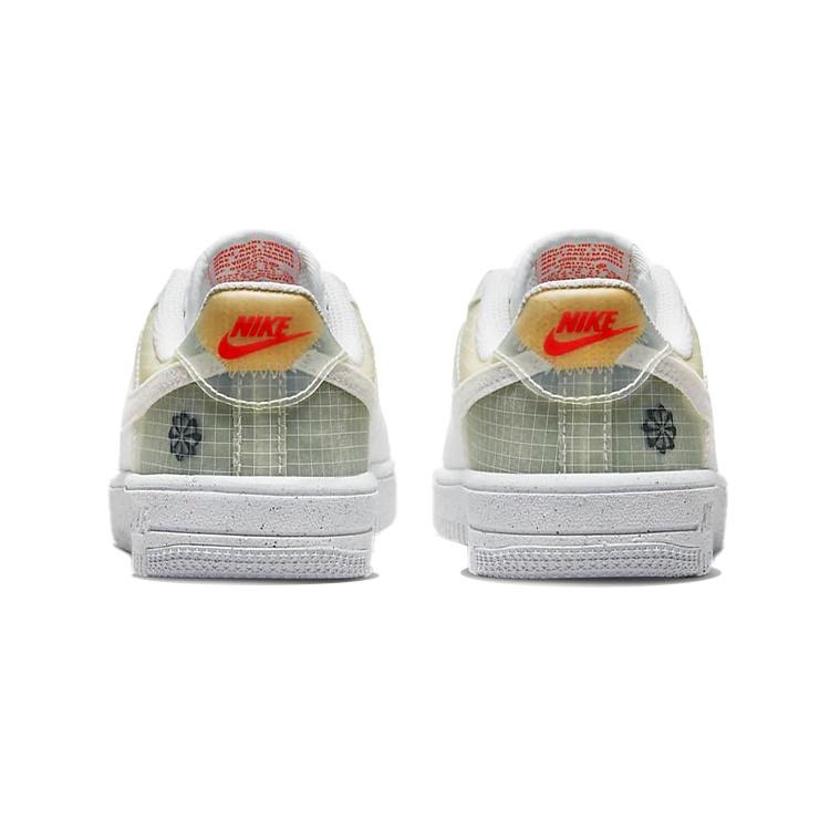 (PS) Nike Force 1 Crater 'Move To Zero - White Orange' Kids' DH4340-100
