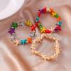 Böhmische Bunte Seestern Armbänder für Damen Mädchen Schildkröte Perlenarmbänder Sommer Strand Schmuck Geschenke