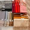 Nuova sciarpa calda in cashmere Winer per donna, moda, spessa, in tinta unita, in pashmina, scialle, foulard, donna