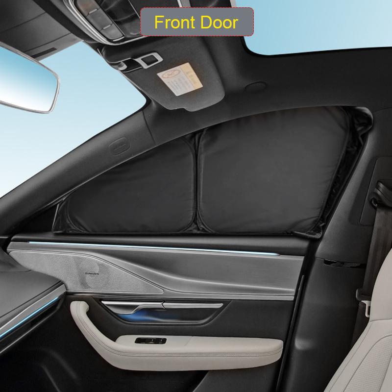 Car Black Window Privacy Sunshade For XPENG P7 2023-Present Auto Anti-UV Heat Insulation Protect Cover Interior Accessory