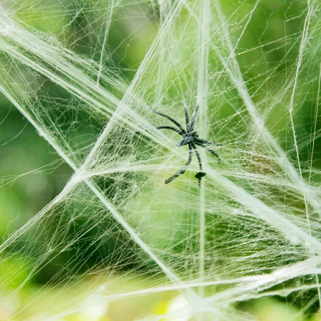 Halloween Artificial Elastic Spider Web Halloween Cotton Home Decor Items Scene Decoration Props Silk Colorful Silk Party Props