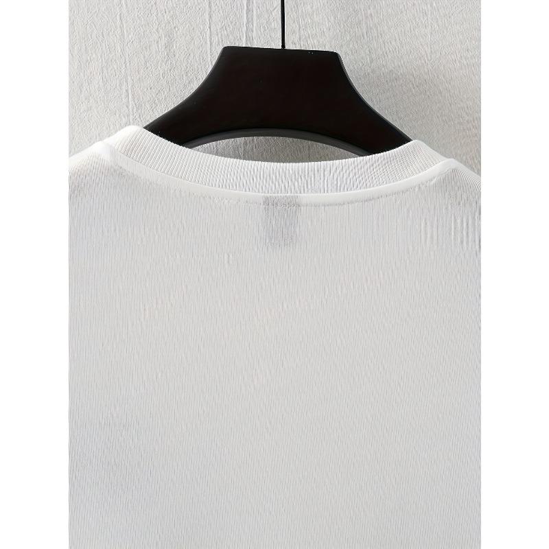 Tailles européennes T-shirt Homme Imprimé Rose Rouge - Coupe Ample Manches Courtes Top d'Été en Tissu Respirant - Extensible