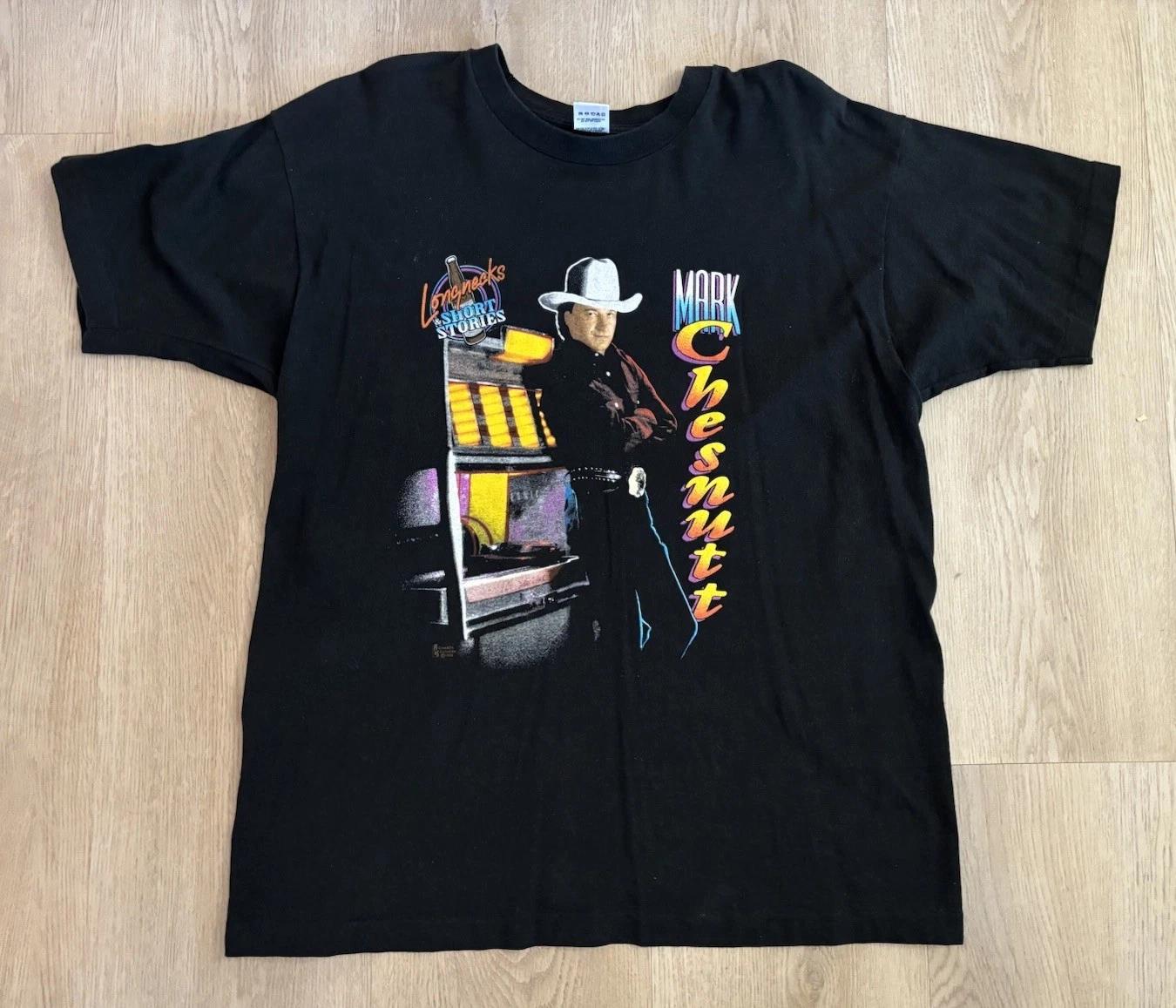Винтажная футболка Mark Chesnutt 1992 года, 100% хлопок, мужская, топ, с длинным и коротким рукавом, OG Tee, XL 3XL