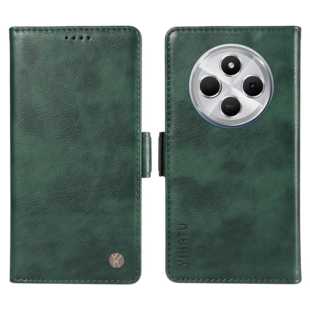 YIKATU YK-007 For Xiaomi Poco C75 4G/Redmi 14R 5G/14C 4G Case Side Buckle PU Leather Phone Cover Litchi Texture