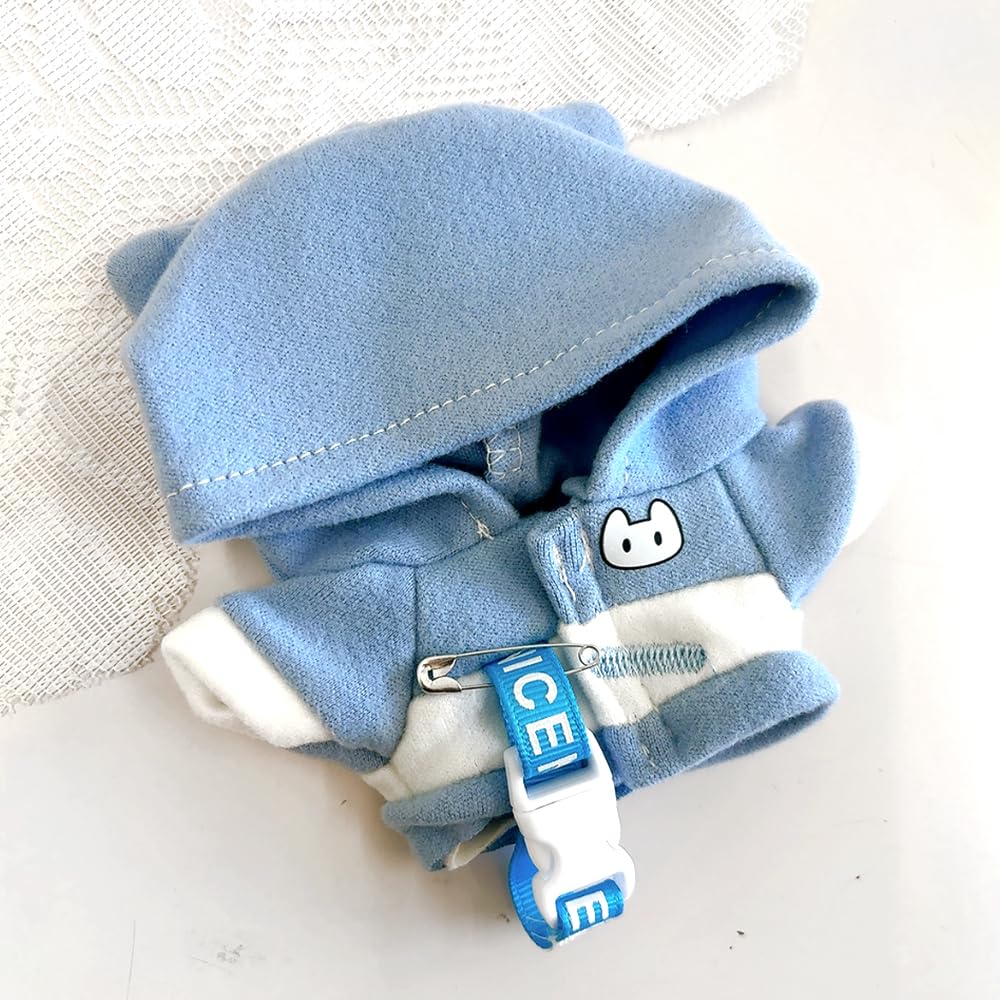 Animal Hoodie for 10cm Cat, Blue, Plush Clothes, Kigurumi, Accessories, Otaku Activities, Doll, Mascot, K-Pop Doll, Costume [Used]